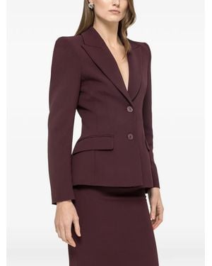 Nissa Single-Breasted Blazer - Red