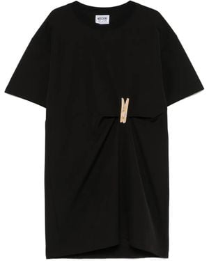 Moschino Peg-Patch Midi Dress - Black