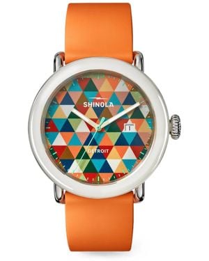 Shinola Detrola 41Mm Watch - Orange