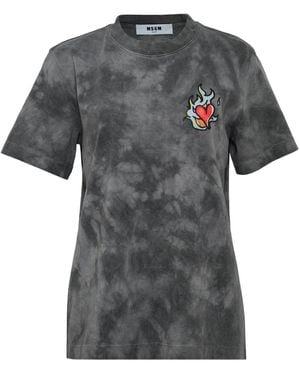 MSGM Love T-Shirt - Grau