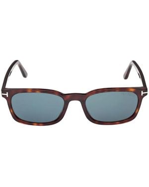 Tom Ford Rectangle-Frame Sunglasses - Blue