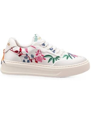 Barracuda Phoenix Floral-Embroidered Sneakers - White