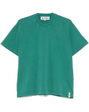 Sunnei T-Shirt Aus Bio-Baumwolle - Grün
