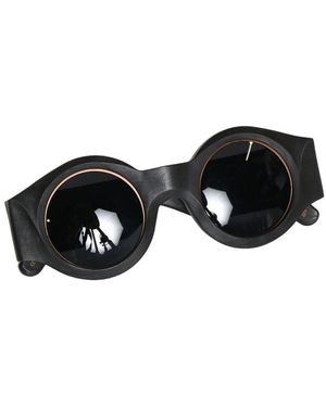 Uma Wang X Rigards Le Horn Round-Frame Sunglasses - Black