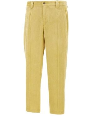 Briglia 1949 Portofinos Corduroy Welt-pocket Trousers - イエロー
