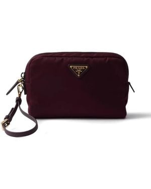 Prada Kosmetiktasche Mit Logo - Lila