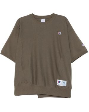 Undercover Paneled Logo-Patch T-Shirt - Gray