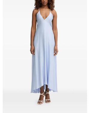 Haveone Robe Croisée Nouée Au Dos - Blue