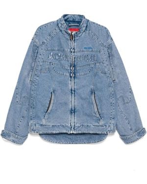 Kusikohc Panelled Denim Jacket - Blue