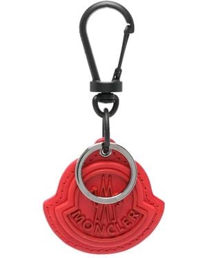Moncler Embossed-Logo Keyring - Red