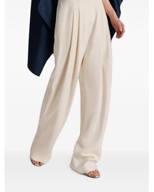Alberta Ferretti Draped Asymmetric Cape - White
