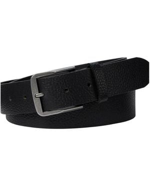 Calvin Klein Textured Leather Belt - Black
