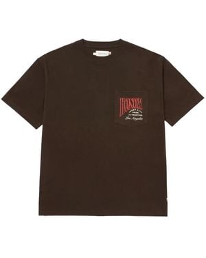 Honor The Gift Pocket-Print T-Shirt - Brown