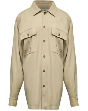 MM6 by Maison Margiela Button-Up Shirt Dress - Natural