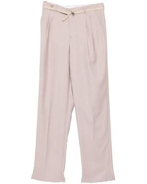 Brioni Silk Drawstring Trousers - White
