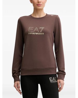 EA7 Pull À Détail Logo - Brown