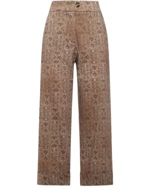 Pierre Louis Mascia Geometric-Pattern Pants - Natural