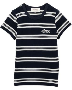 AAPE BY A BATHING AP Striped T-Shirt - Blue