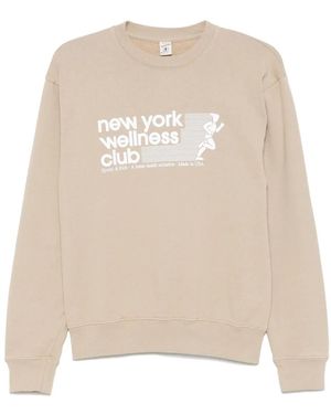 Sporty & Rich Sweater Met Ronde Hals - Naturel