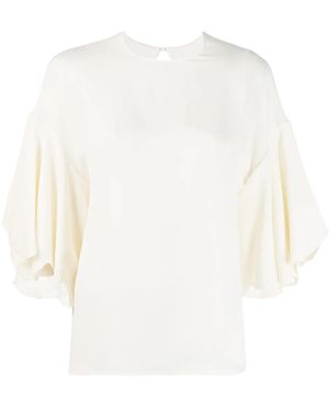 Valentino Garavani Tulip Sleeve Blouse - White