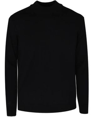 Tombolini High-Neck Wool Jumper - Black