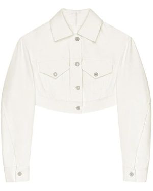 Givenchy Katoenen Cropped Jack Met Open Rug - Wit