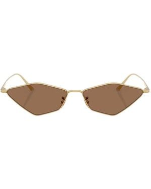 Oliver Peoples 2001C Geometric-Frame Sunglasses - Metallic