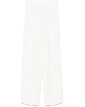 パンツ Antonelli Ecru Pleated Trousers Antonelli Ecru Pleated Trousers Wide in Neutrals | THE LIST