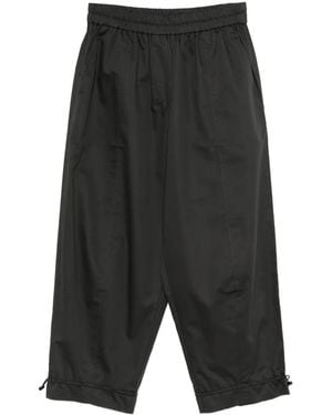 Psophia Drawstrings Cropped Trousers - Grey