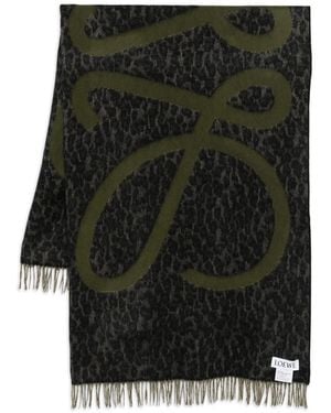 Loewe Schal Mit Logo-Detail - Schwarz