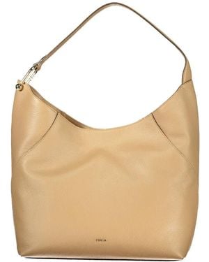 Furla Large Lara Leather Tote Bag - White