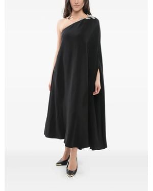 Valentino Garavani One-Shoulder Silk Dress - Black