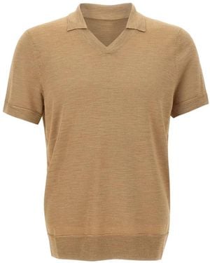 BOSS Fine-Knit Silk T-Shirt - Natural