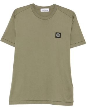 Stone Island T-Shirt Mit Kompass-Patch - Grün