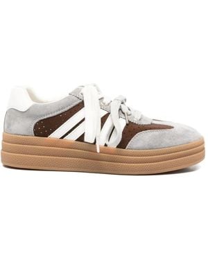 SERGIO MORETTI FIRENZE Perforated Panelled Trainers - White