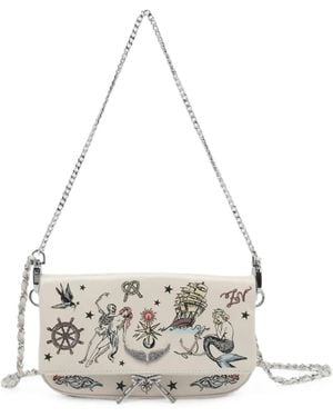 Zadig & Voltaire Rock Mini Tattoo Clutch - White