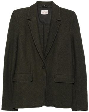 Emme Blazer En Laine Vierge À Simple Boutonnage - Green
