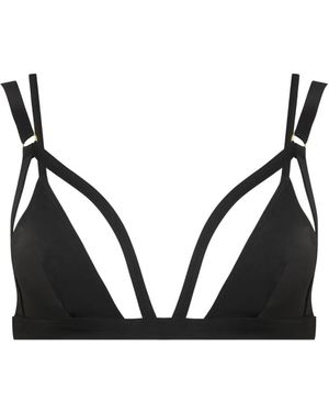 Maison Close Fatale Triangle Bikini Top - Black