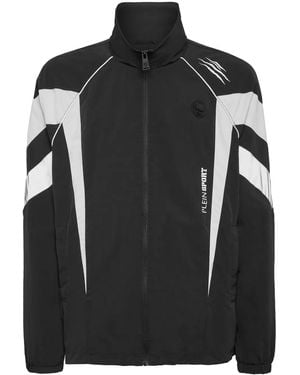 Philipp Plein Panelled Bomber Jacket - Black
