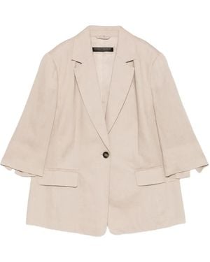 Marina Rinaldi Mrnsabadel Buttoned Blazer - Natural
