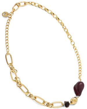 Sessun Collier En Chaîne Niova À Ornements De Pierres - Metallic