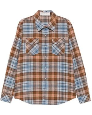 GOD'S TRUE LINEN Nomad Tartan Shirt - Brown