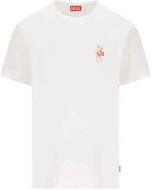 DIESEL Graphic T-Shirt - White