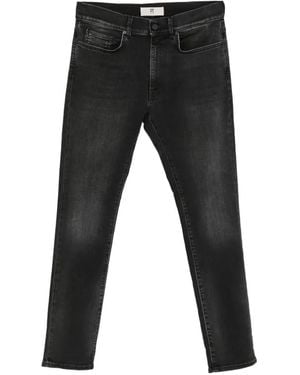 PT Torino Logo-Patch Slim-Fit Jeans - Black