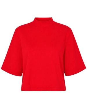 Club21 Collection Irene Mock-Neck T-Shirt - Red