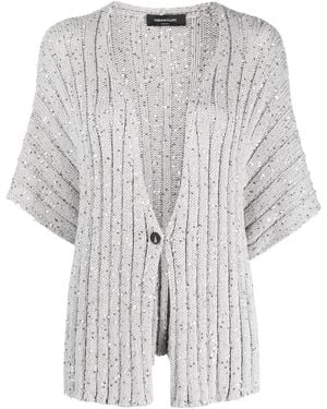 Fabiana Filippi Cardigan Mit Pailletten - Grau