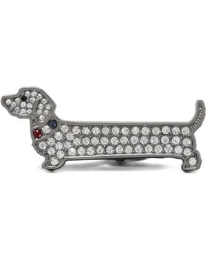 Thom Browne Sterling Crystlal Limousine Hector Tie Bar - White