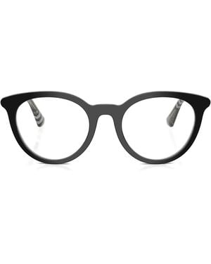 Burberry Brille Mit Rundem Gestell - Schwarz