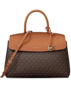 Michael Kors Medium Landry Satchel Bag - Brown