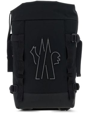 Moncler Logo-embroidery backpack - Schwarz
